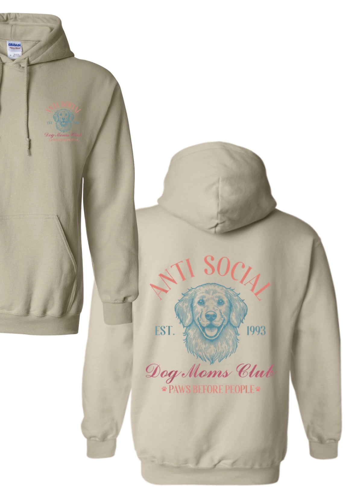 Anti-social dog moms club (tee, crewneck, or hoodie)