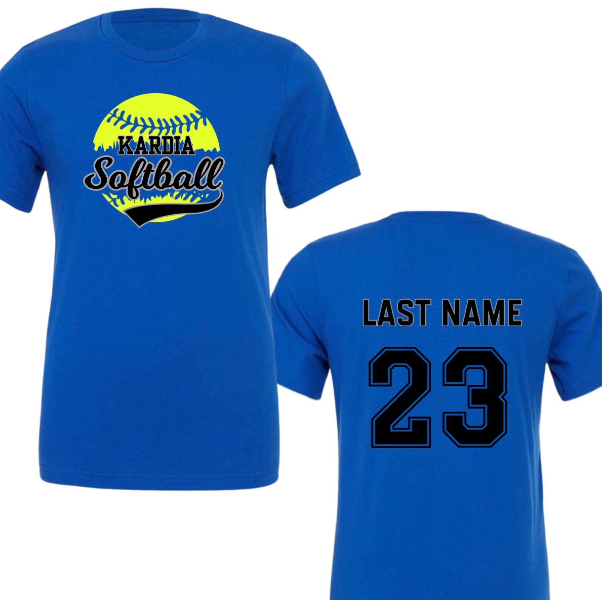 Kardia softball tee shirt (youth)