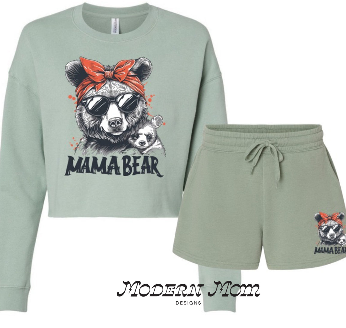 Mama bear cropped crewneck