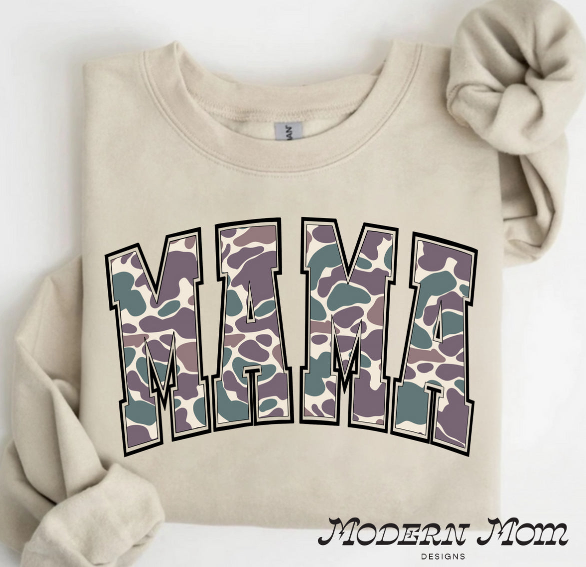 Mama camo crewneck