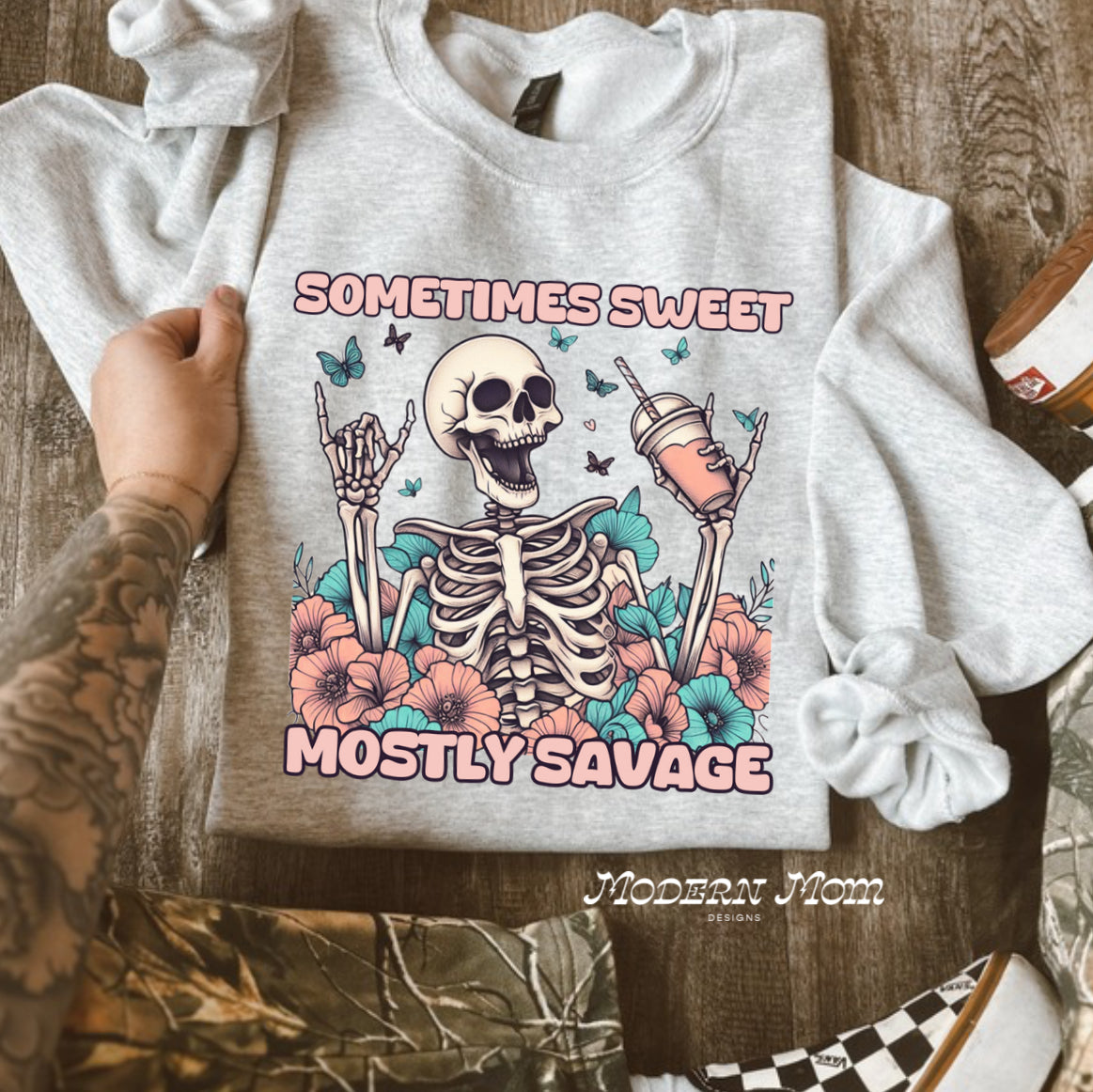 Sometimes sweet mostly savage (tee, crewneck or hoodie )