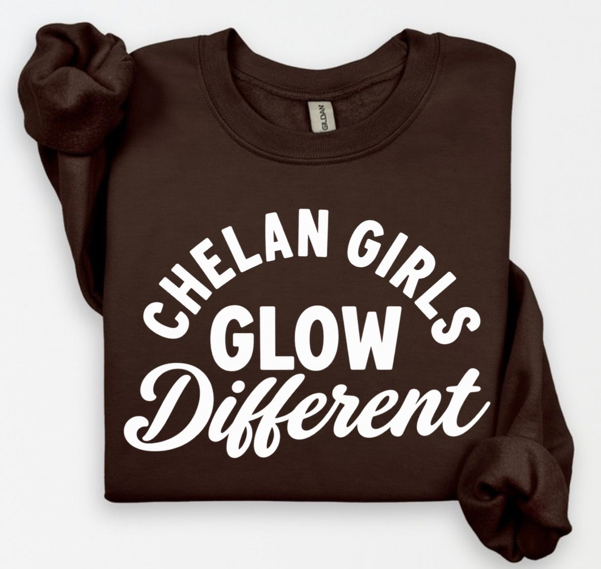 Chelan Girls glow different crewneck