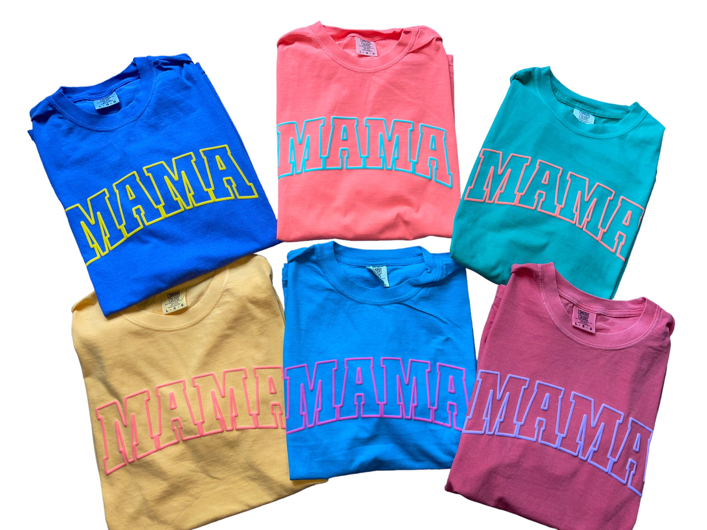 Spring MAMA puff print SURPRISE MYSTERY tee