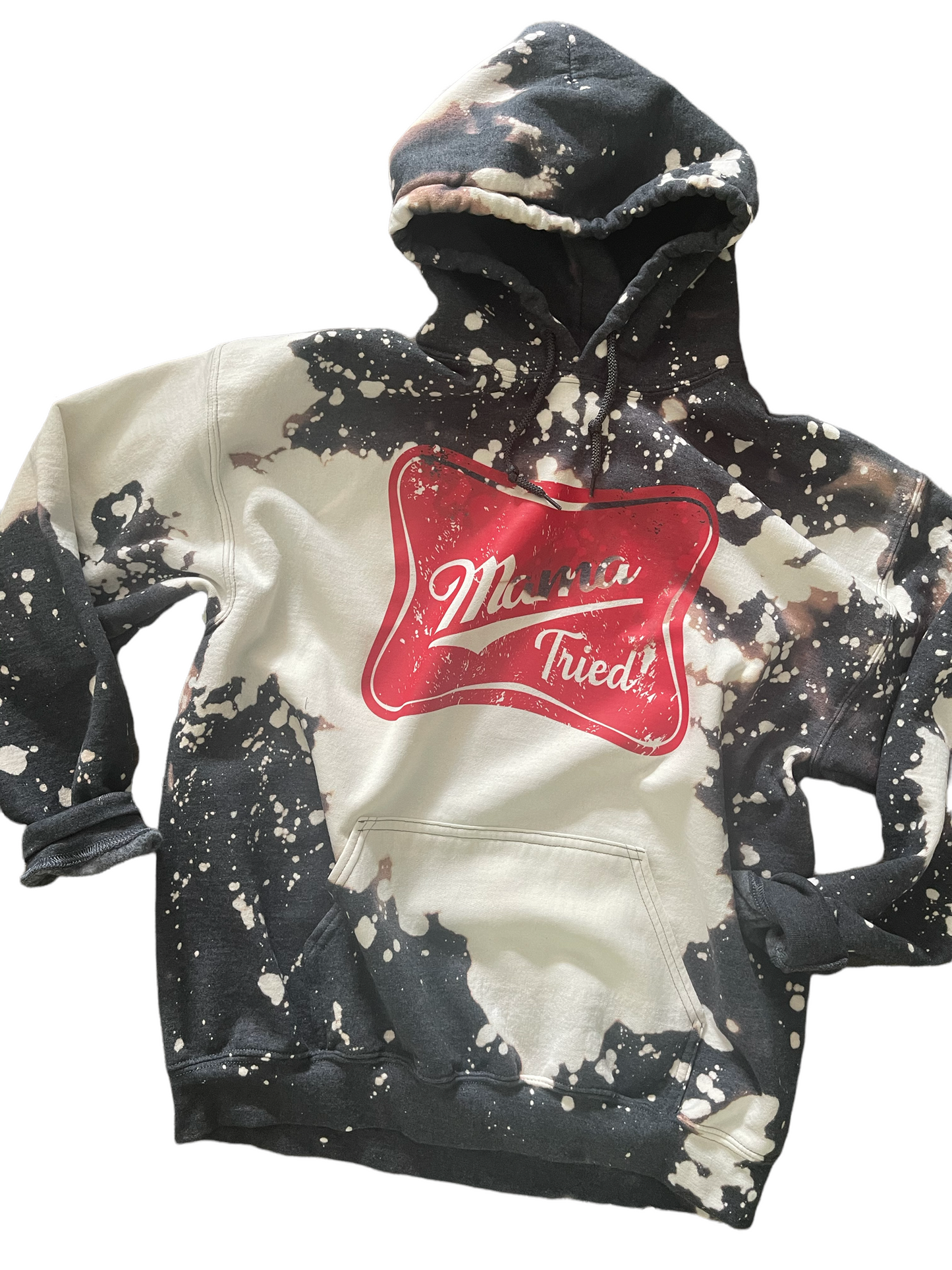 Mama tried bleached out hoodie