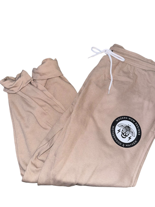 Motherhood & mayhem jogger (tan)