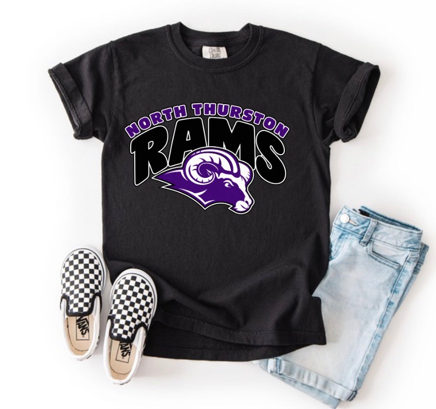 North Thurston Rams YOUTH (tee shirt, crewneck or hoodie)