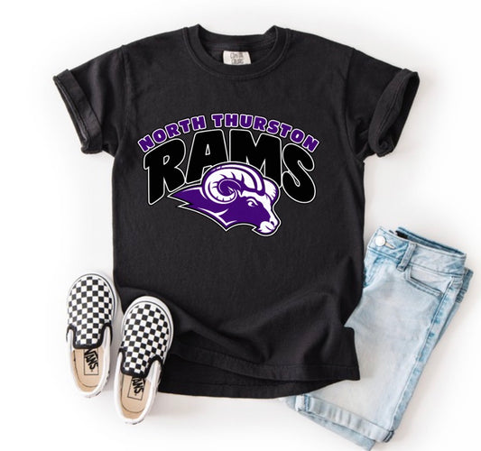 North Thurston Rams YOUTH (tee shirt, crewneck or hoodie)