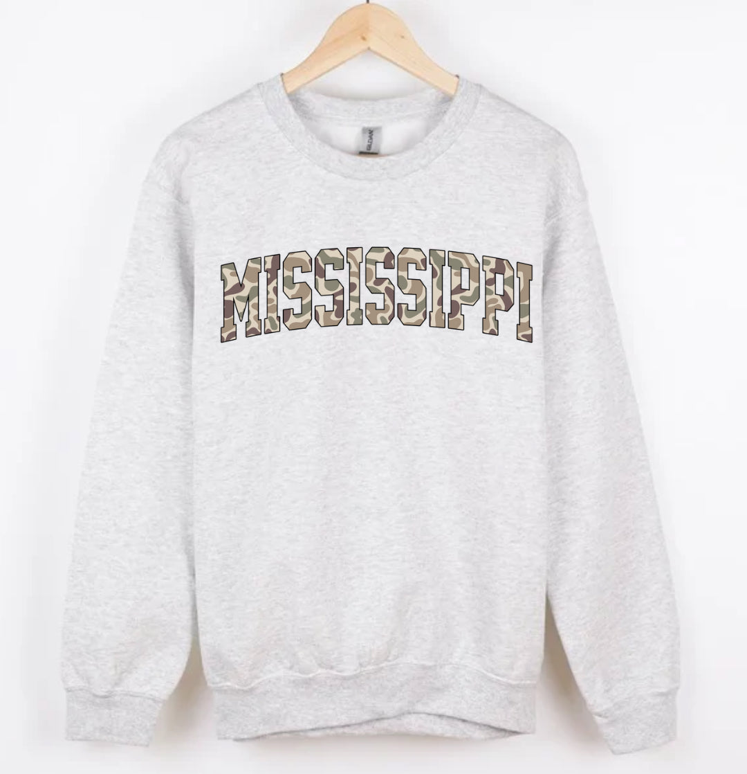 MISSISSIPPI duck camo CREWNECK