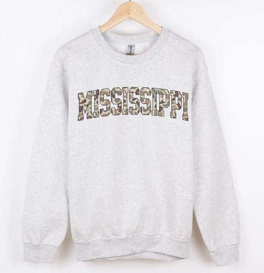 MISSISSIPPI duck camo CREWNECK