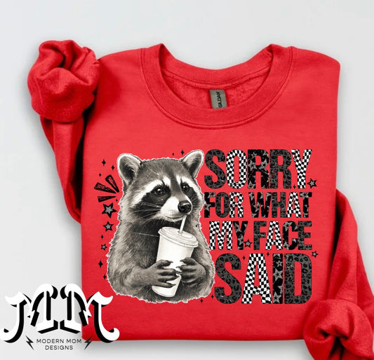 Sorry for what my face said crewneck