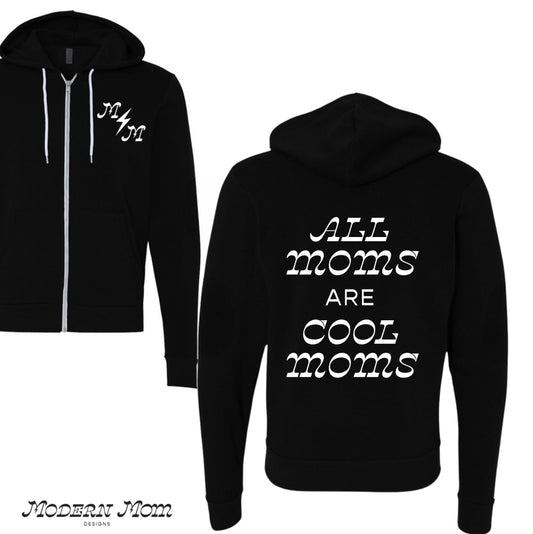 All moms are cool moms (BASIC BLACK) zip up