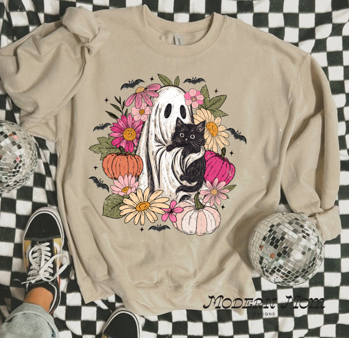 Floral ghosty cat