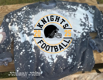 CUSTOM HIGHSCHOOL FOOTBALL bleached out crewneck