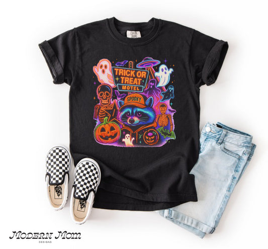 Trick or treat raccoon (toddler-Youth XL)