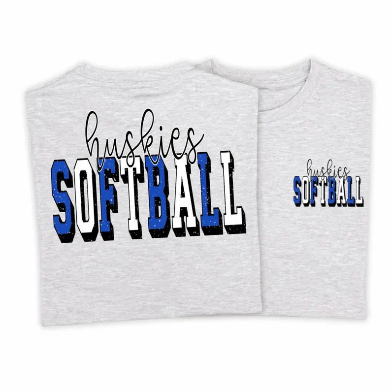 Huskies softball ANY COLOR (tee shirt, crewneck or hoodie)
