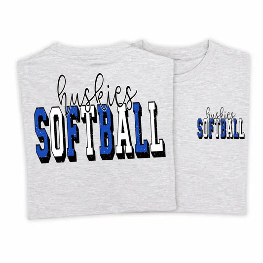 Huskies softball ANY COLOR (tee shirt, crewneck or hoodie)