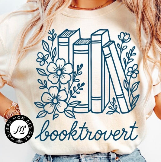 Booktrovert (tee, crewneck or hoodie)