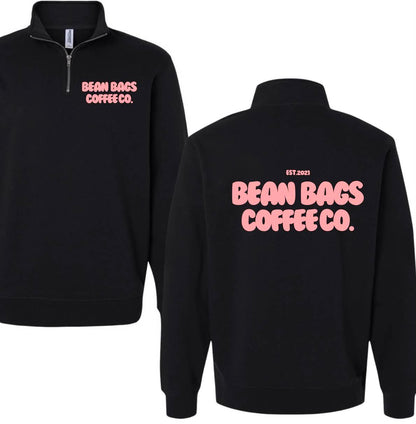 Bean Bags Coffee Co. bubble print quarter zip