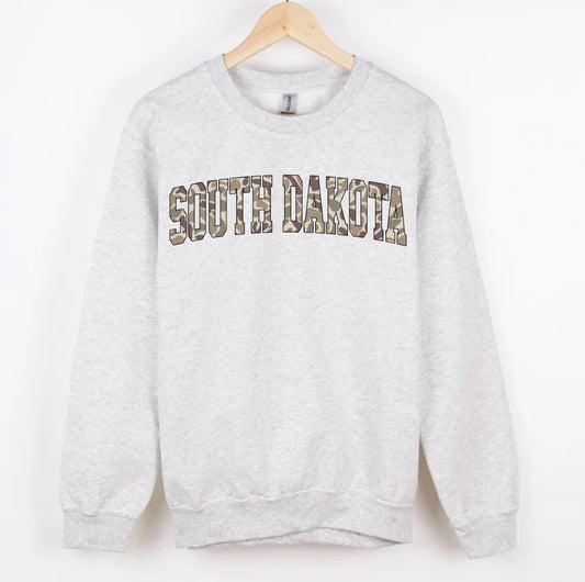 SOUTH DAKOTA duck camo CREWNECK