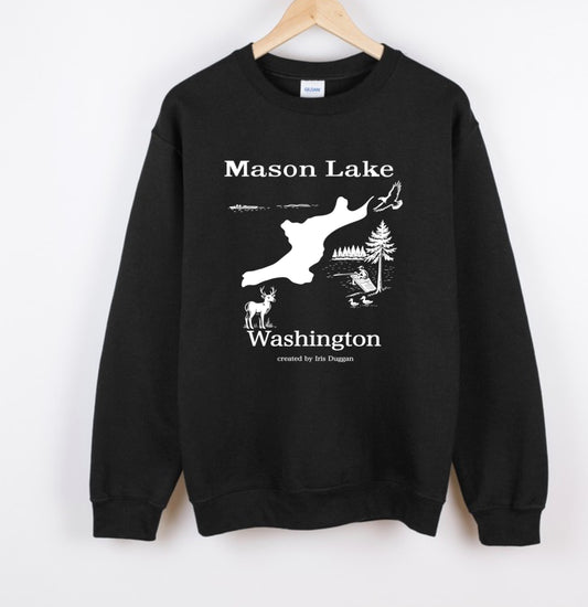 Mason lake unisex adult crewneck sweatshirt