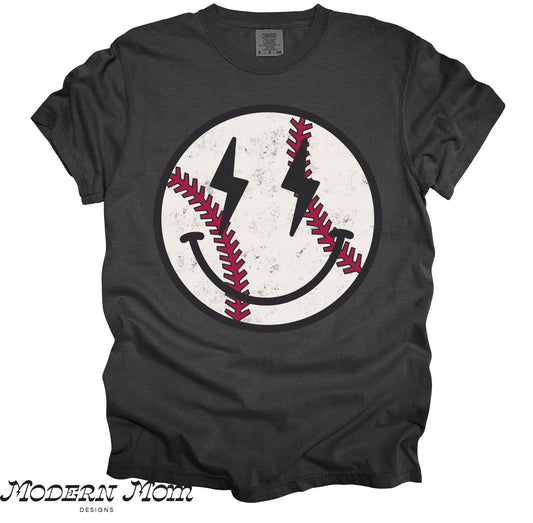 Baseball bolt smiley