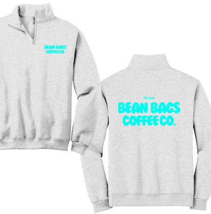 Bean Bags Coffee Co. bubble print quarter zip