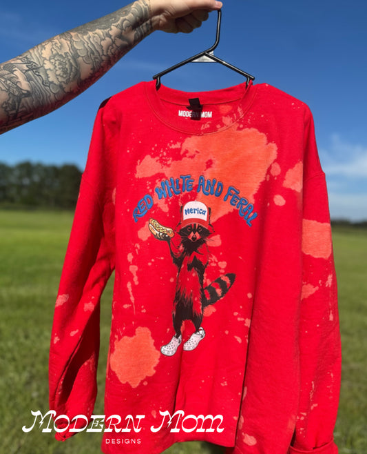 Red, white and feral bleached out