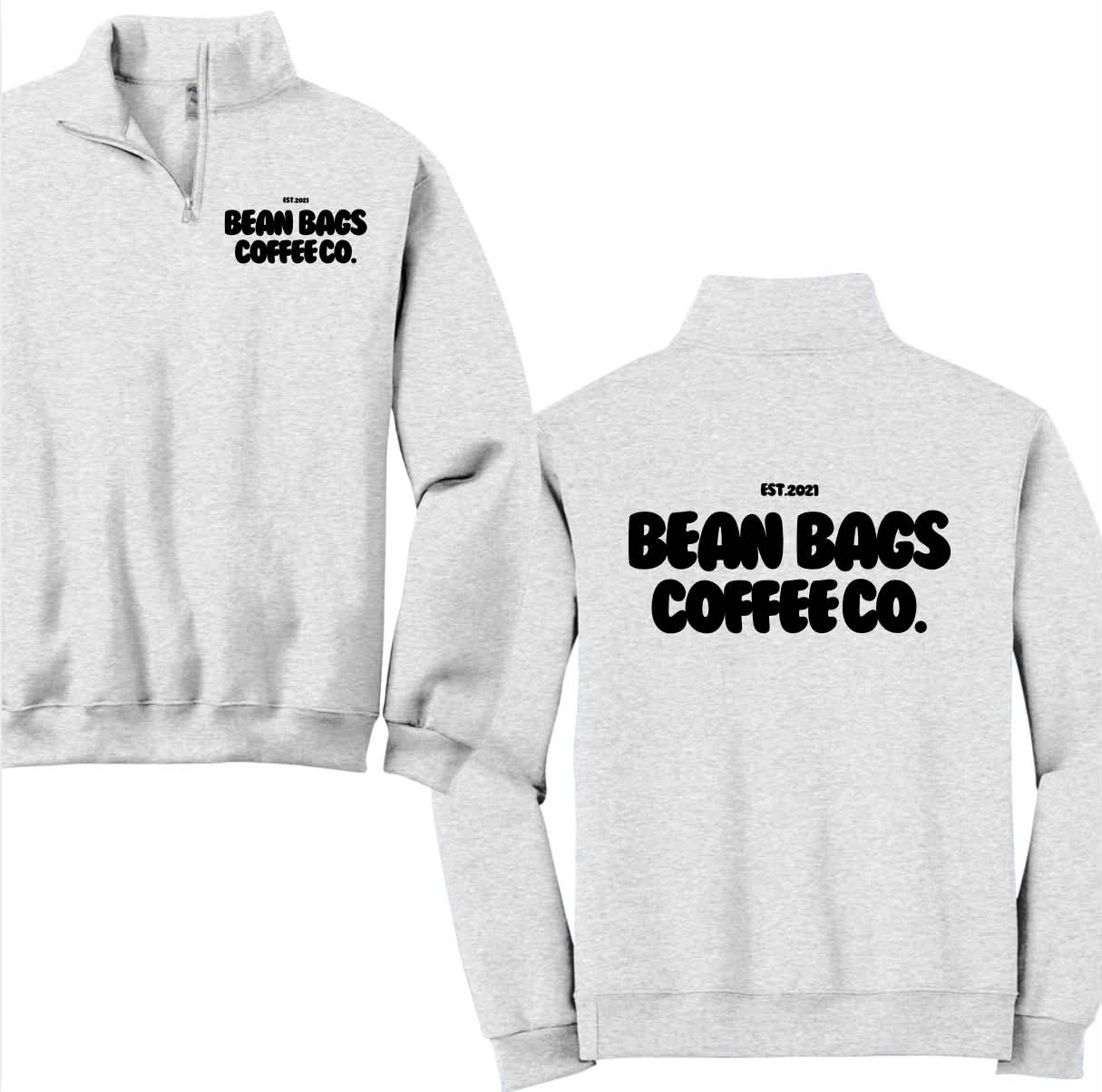 Bean Bags Coffee Co. bubble print quarter zip