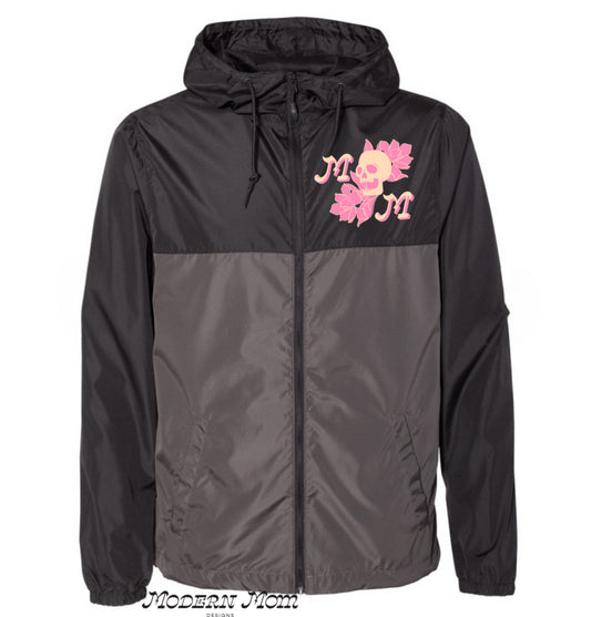 MOM skull logo exclusive colorblock windbreaker