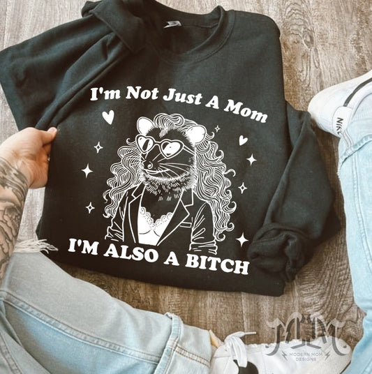 I’m not just a mom BLACK (tee, crewneck or hoodie)