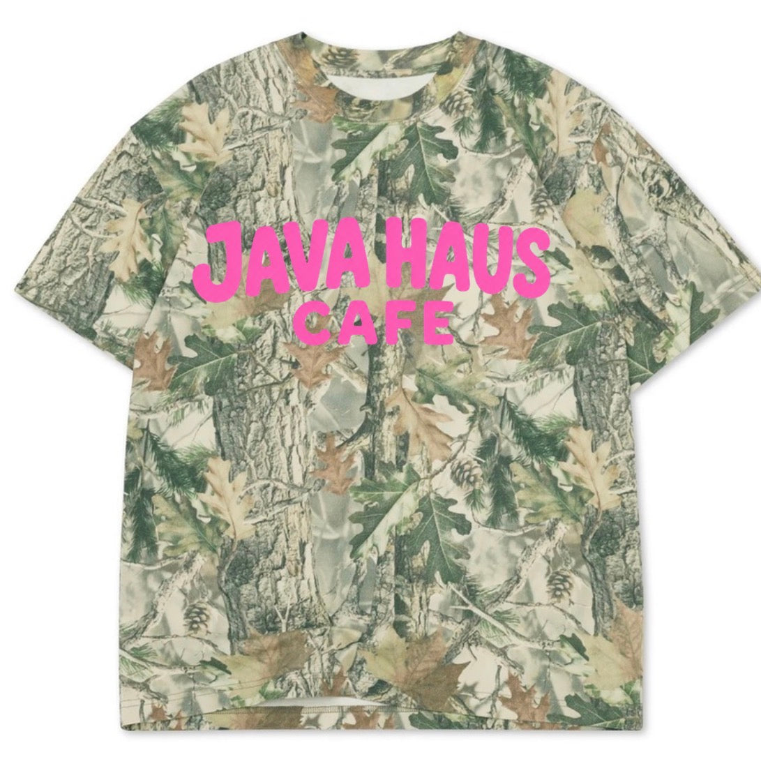 Java Haus cafe camo tees