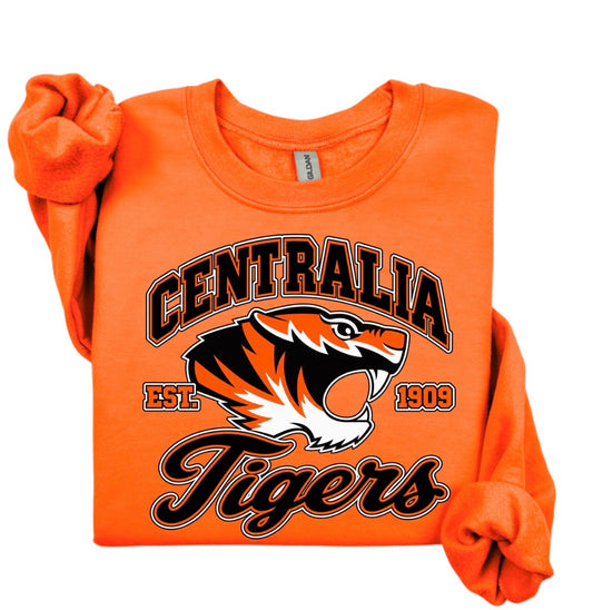 Centrailia Tigers crewneck or hoodie
