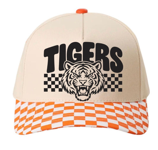 Napavine Tigers checker trucker hat (screen print)