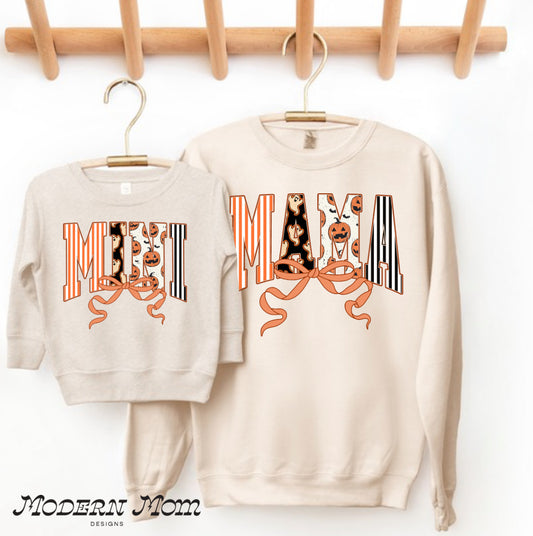 Mama & mini patterns with bow