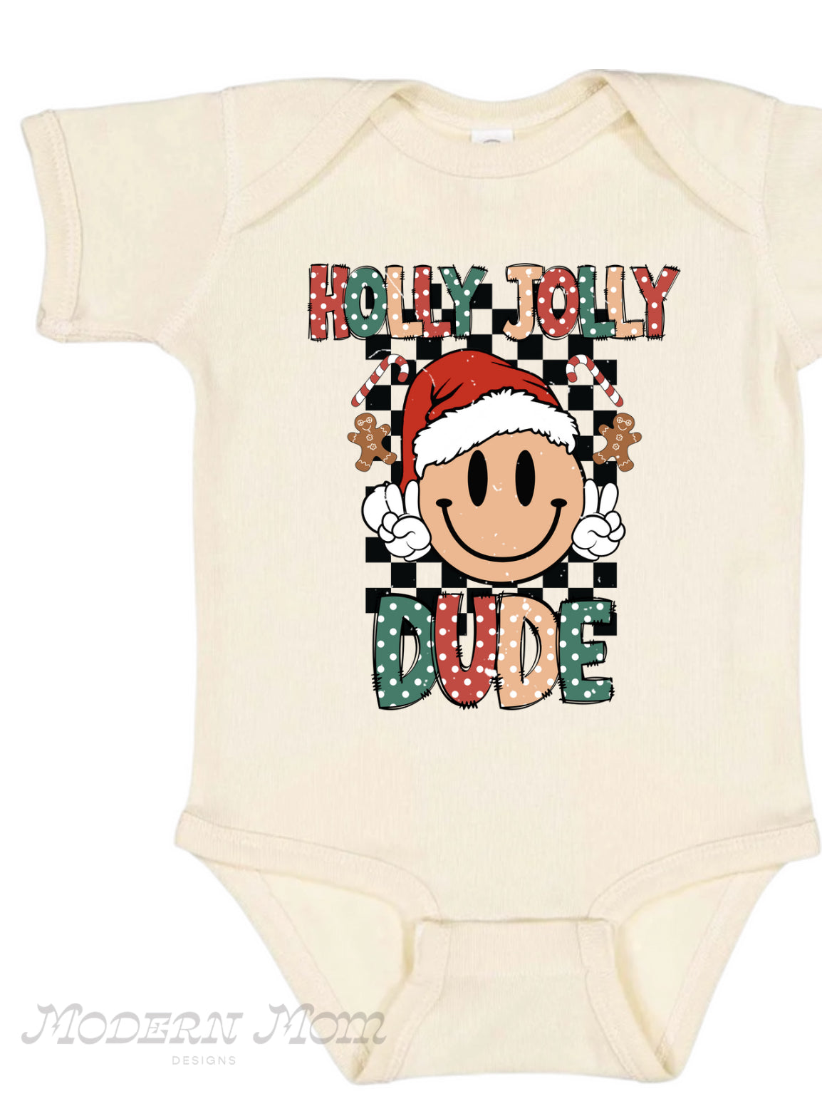 Holly jolly dude onesie