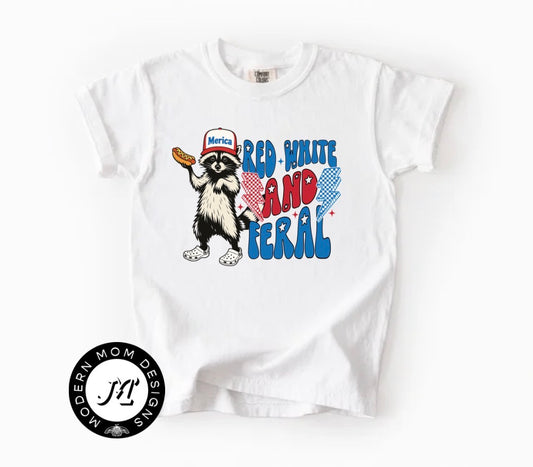 Red white and feral (toddler-youth XL)
