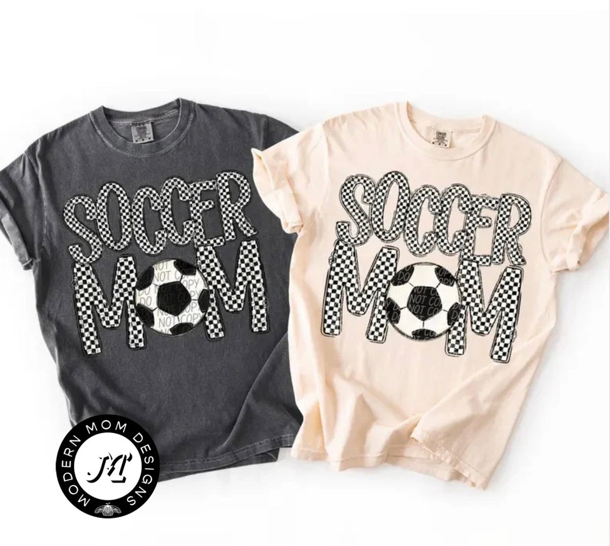 Checkered soccer mom (tee shirt, crewneck or hoodie)