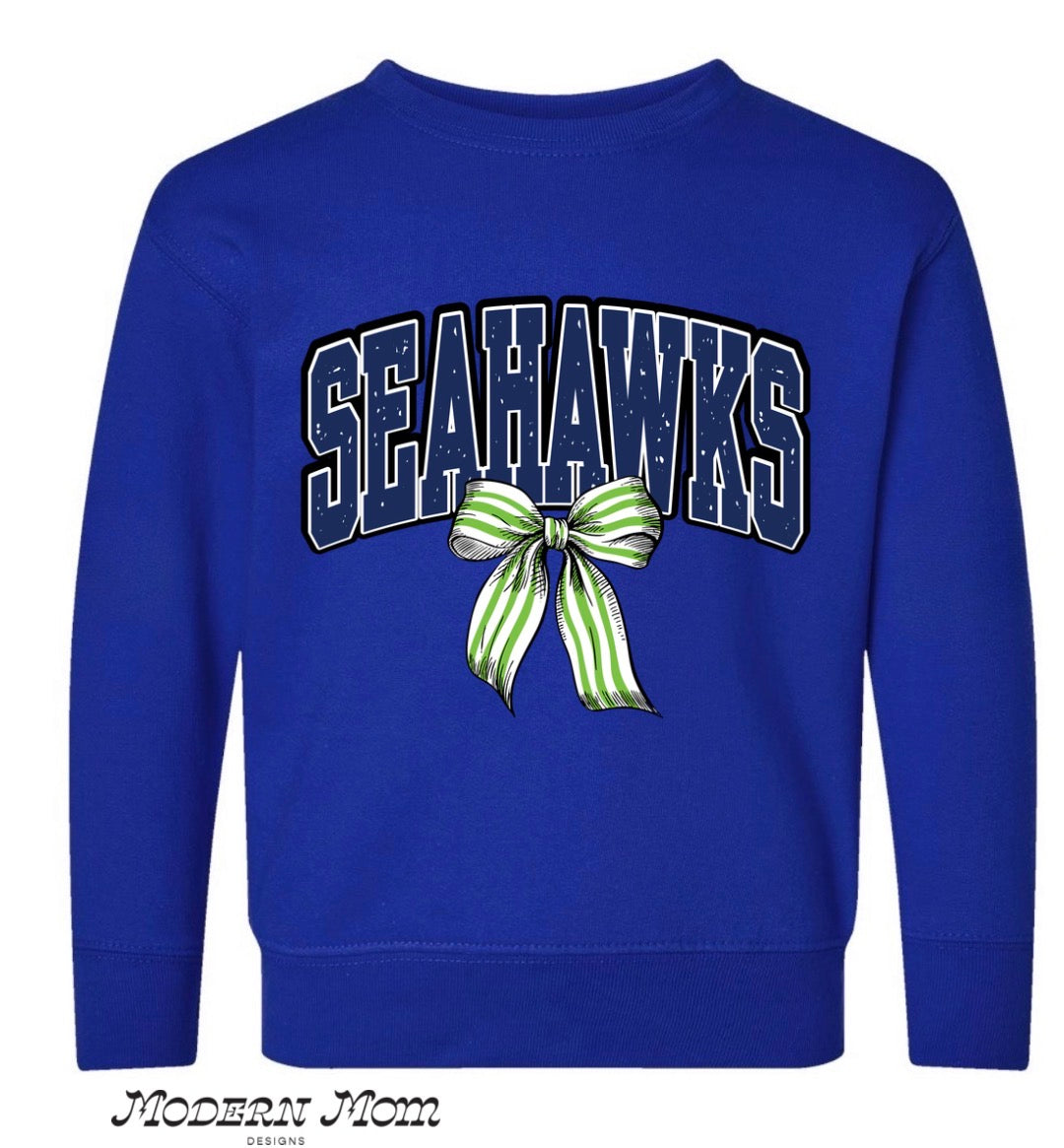 Seattle hawks bow (NEWBORN-youth XL)