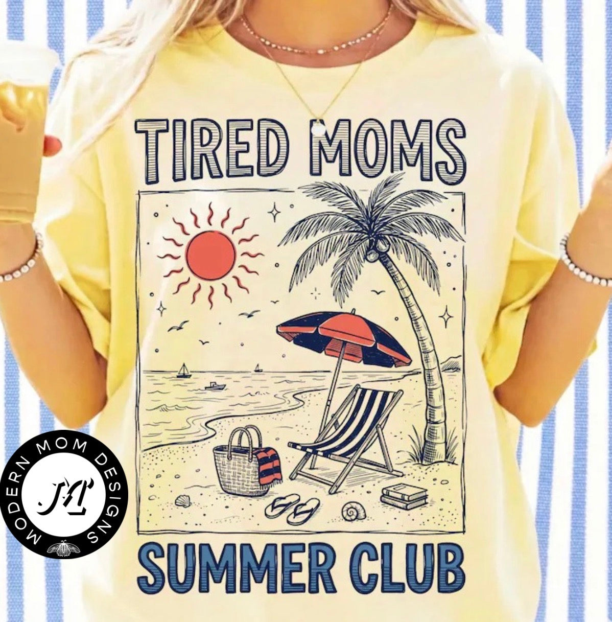 Tired moms summer club  (tank top, tee shirt, crewneck or hoodie)