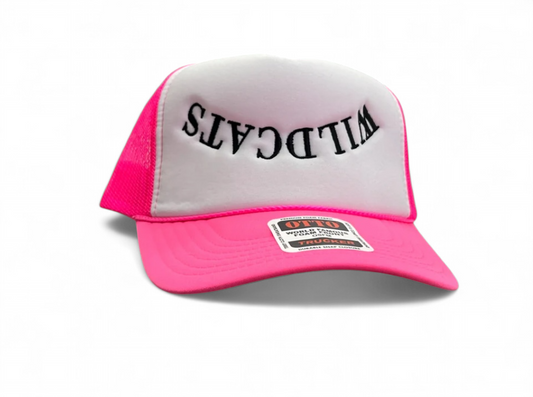 Upside down mascot embroidered foam trucker