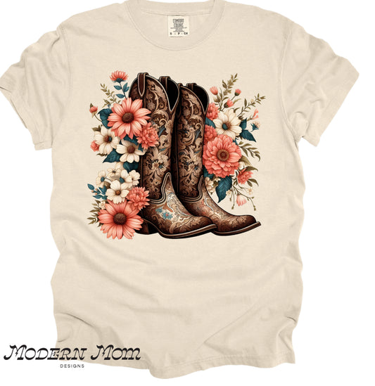 Floral boots