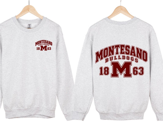 Montesano Bulldogs YOUTH (tee shirt, crewneck or hoodie)