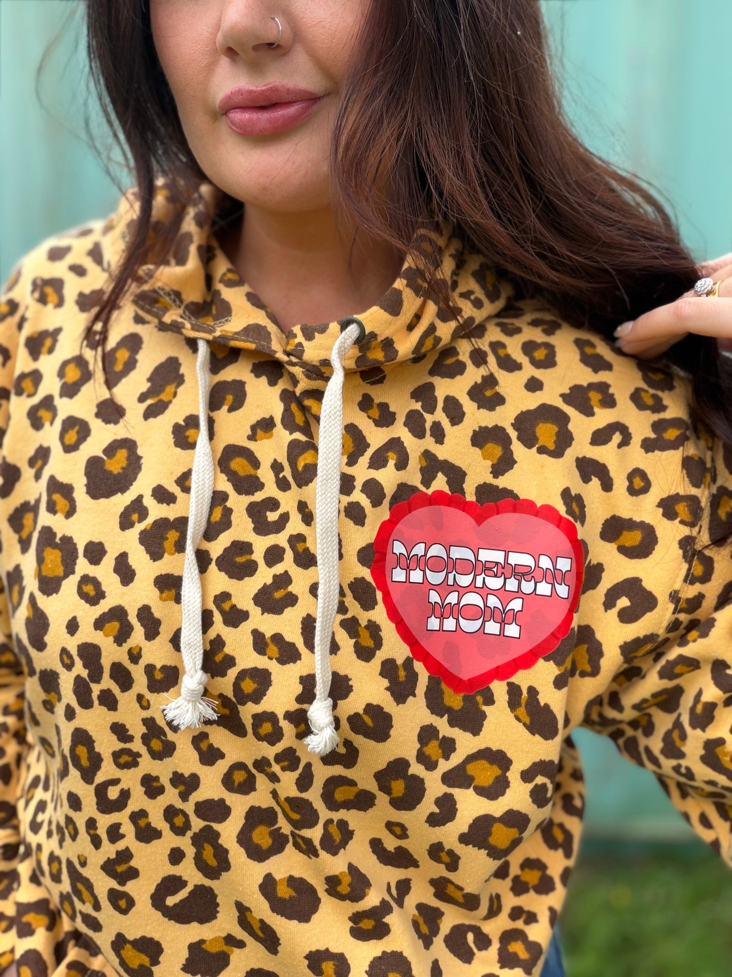 Leopard modern mom hoodie