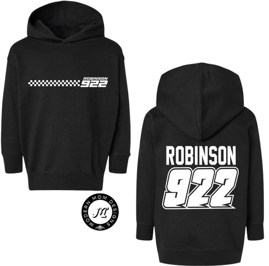 CUSTOM: last name & number checkered front(toddler& youth XL)
