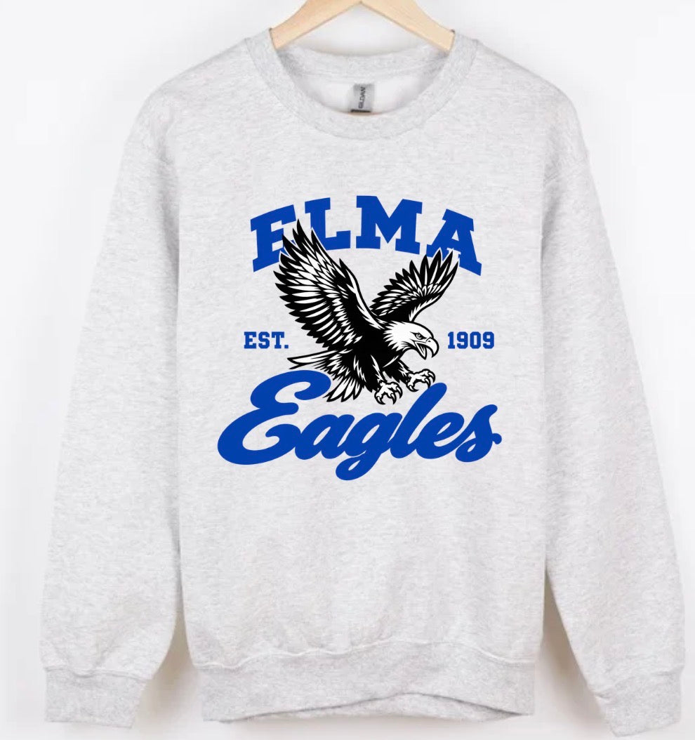 Elma eagles  grey crewneck or hoodie