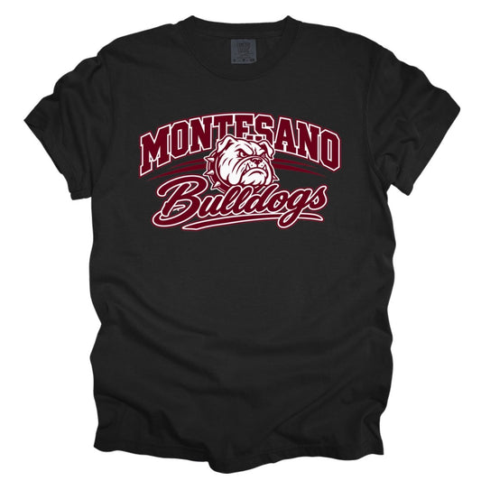 Montesano Bulldogs black tee shirt