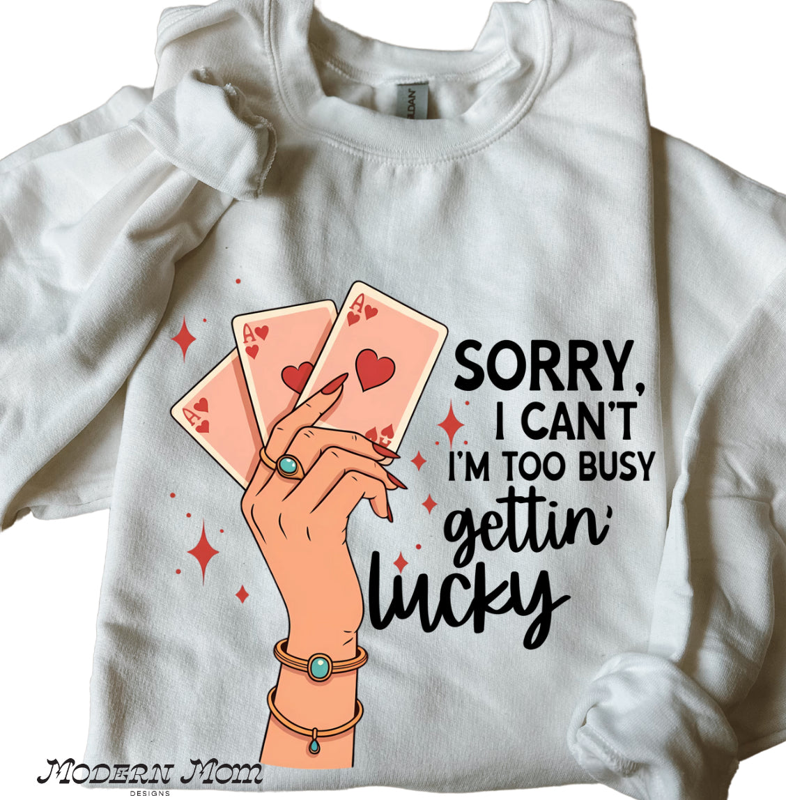 Gettin lucky (tee, crewneck or hoodie )