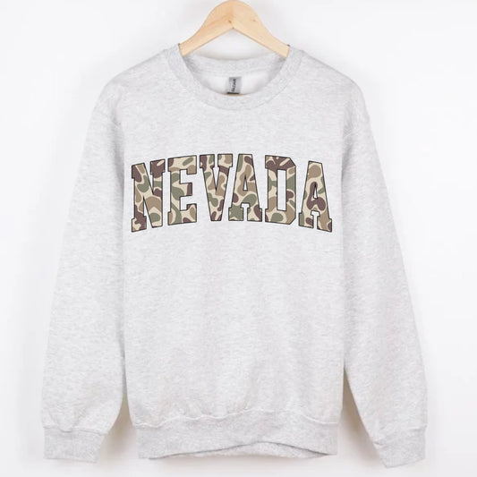 NEVADA duck camo CREWNECK