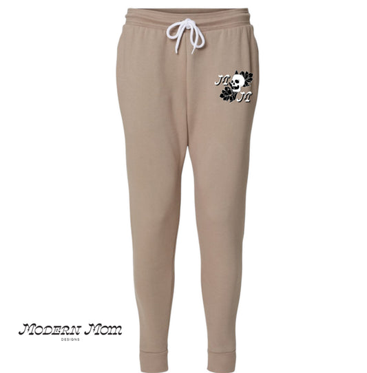 Tan MOM skull logo joggers (exclusive MMD design)