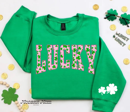 Lucky crewneck (sleeve detail)